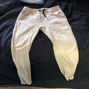 Large kahki joggers